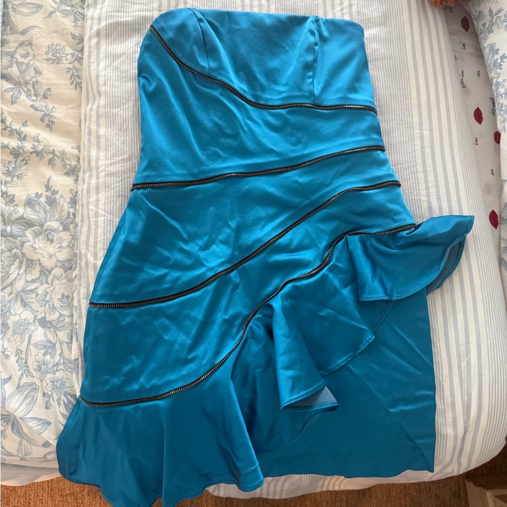 J. Dress Blue Satin Dress